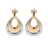 304 Stainless Steel Dangle Stud Earrings EJEW-V015-01GP-1