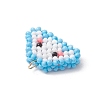 Glass Seed Beaded Cloud Pendants PALLOY-MZ00568-4