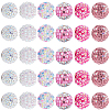 30Pcs 6 Style Polymer Clay Pave Rhinestone Beads CLAY-SC0001-78A-1