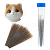 1000Pcs Plastic Simulated Animal Whiskers for Crafts Needle Felting DIY-NB0014-33-1