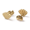 Ion Plating(IP) 304 Stainless Steel Shell Shaped Stud Earrings for Women EJEW-G389-01G-2