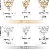 32Pcs 2 Colors Alloy Crystal Rhinestone Links/Connectors ALRI-FH0001-03-6