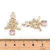 Brass Micro Pave Cubic Zirconia Pendants KK-C155-18G-02-3