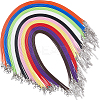 50Pcs 10 Colors Waxed Imitation Leather Cord Necklace Makings AJEW-SP0001-03-1
