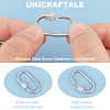 4Pcs 304 Stainless Steel Screw Carabiner Lock Charms STAS-UN0060-16-5