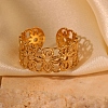 304 Stainless Steel Adjustable Cuff Rings for Women RJEW-Z099-03G-2