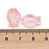 Electroplate and Golden Metal Enlaced Glass Beads EGLA-T029-01E-3
