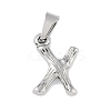 Non-Tarnish 304 Stainless Steel Pendants STAS-F235-01P-X-1