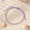 Glass & Brass Beads Braided Bead Bracelets LS-ZQ2730-5