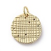 Brass Micro Pave Cubic Zirconia Pendants ZIRC-G157-03K-01G-2