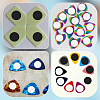 4 Sets 2 Colors Plastic Grips for Guitar Picks AJEW-CN0002-33-6