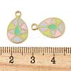 Ion Plating(IP) 304 Stainless Steel Enamel Charms STAS-U032-06G-02-3