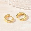 Brass Micro Pave Cubic Zirconia Hoop Earrings KK-CBA30C7-02G-3