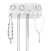 12-Hook Mini HIPS & PVC Wall-Mounted Jewelry Hanging Display Rack FIND-WH0145-64-1