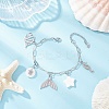 Ocean Theme 304 Stainless Steel Charm Bracelets BJEW-JB12218-03-1