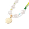 Lemon Slice Enamel Pendant Necklace for Girl Women X1-NJEW-TA00013-6