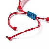 4Pcs 4 Style Alloy & Glass Braided Bead Bracelets Set BJEW-B065-09A-6