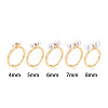 Brass Micro Pave Cubic Zirconia Cup Peg Ring Settings KK-T076-07G-4