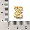 Brass Micro Pave Cubic Zirconia Letter Links KK-I717-04Z-3
