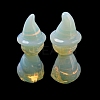 Opalite Carved Cat with Witch Hat Figurines DJEW-D012-07L-2