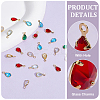 48Pcs 6 Colors Glass Charms KK-PH0010-45-4
