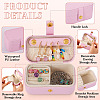 1Pc PU Imitation Leather Jewelry Box LBOX-TA0001-01B-4