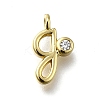 Brass Micro Pave Cubic Zirconia Pendants KK-B132-12G-G-1