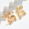 304 Stainless Steel & ABS Plastic Imitation Pearl Flower Stud Earrings EJEW-S253-23G-4