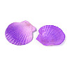 Spray Painted Natural Scallop Shell Big Pendants SSHEL-T017-14B-2