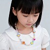 Rainbow Color Resin Beaded Stretch Bracelets & Necklaces for Kids WGBA309-01-5