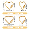 4Pcs 4 Styles 304 Stainless Steel Screw Carabiner Lock Charms STAS-UN0052-23-3