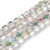 Transparent Electroplate Glass Beads Strands GLAA-Q099-C01-06-1-1