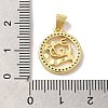 Zodiac Theme Brass Micro Pave Cubic Zirconia Pendants KK-M273-05F-G-3