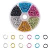 6 Colors Aluminum Wire Open Jump Rings ALUM-JP0001-01B-1