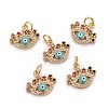 Brass Micro Pave Cubic Zirconia Charms LS-ZIRC-L070-47G-1