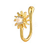 Brass Micro Pave Clear Cubic Zirconia Clip on Nose Rings WG43D72-02-2