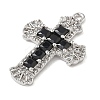 Brass Micro Pave Cubic Zirconia Pendants KK-P342-15P-3