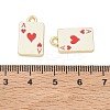 Playing Cards Alloy Enamel Pendants FIND-D044-27G-02-3