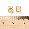 Brass Pave Cubic Zirconia Beads KK-H532-21A-G-2