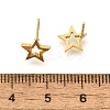 304 Stainless Steel Tiny Hollow Out Star Stud Earrings for Women LS-STAS-A065-01G-3