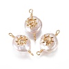 Natural Pearl Links connectors PEAR-I005-15-2