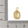 Real 18K Gold Plated Brass Micro Pave Clear Cubic Zirconia Pendants KK-L216-002G-D-3