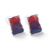 Acrylic Cat Stud Earrings with Platic Pins for Women EJEW-F293-04C-2