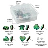 20Pcs 5 Style Saint Patrick's Day Green Wood Stud Earrings EJEW-FS0001-11-3