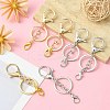 20Pcs 4 Style Alloy Key Rings KEYC-CJ0001-06-6