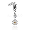 Brass Pave Clear Cubic Zirconia Clip on Belly Rings FS-WG683DA-04-1