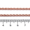 3mm Brass Rope Chain Necklaces for Men Women NJEW-G160-10RG-5