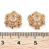 Brass Micro Pave Clear Cubic Zirconia Bead Caps KK-U028-01G-2