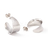 Non-Tarnish 304 Stainless Steel Chunky C-shape Stud Earrings EJEW-P198-09P-2