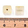 Frosted Glass Beads with Golden Glitter Powder DGLA-NH001-8mm-01A-3